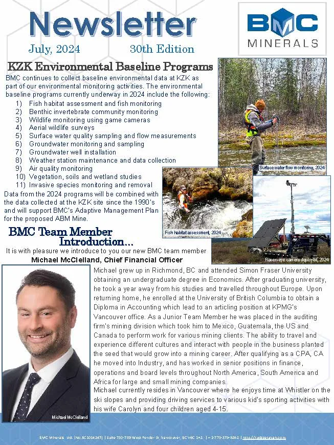 Bmcminerals Kzk Newsletter July 2024 30th Edition Page 1